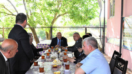 70 illik yubileyləri ilə əlaqədar şəhid atası Əli İbişov və şəhid anası Xatirə İbişova ilə görüş keçirilib