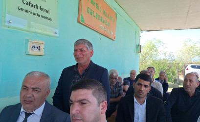 Ağsu RİH başçısı 26.05.2026-cı il tarixdə Cəfərli kəndində səyyar qəbul keçirib
