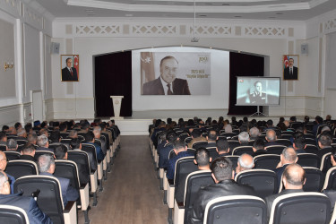 12 dekabr - Ümummilli Lider Heydər Əliyevin Anım günü ilə əlaqədar “Dahi şəxsiyyət” mövzusunda elmi-praktiki konfrans keçirilib