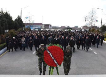 Ağsu rayonunda 20 Yanvar - Ümumxalq hüzn gününün 35-ci ildönümü ilə əlaqədar şəhidlərin xatirəsi anılıb