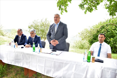 Ağsu RİH başçısı 09 iyul 2025-ci il tarixdə Sanqalan kəndində səyyar qəbul keçirib