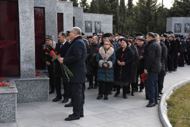 Ağsu rayonunda 20 Yanvar - Ümumxalq hüzn gününün 35-ci ildönümü ilə əlaqədar şəhidlərin xatirəsi anılıb