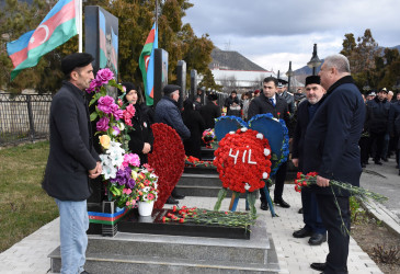 Ağsu rayonunda 20 Yanvar - Ümumxalq hüzn gününün 35-ci ildönümü ilə əlaqədar şəhidlərin xatirəsi anılıb