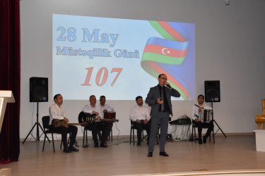 Ağsu rayonunda “Konstitusiya və Suverenlik İli” çərçivəsində “28 may - Müstəqillik Günü - tariximizin şanlı səhifəsidir!” mövzusunda tədbir keçirilib