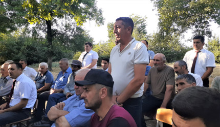 Ağsu RİH başçısı 17 iyul 2025-ci il tarixdə Nuran kəndində səyyar qəbul keçirib