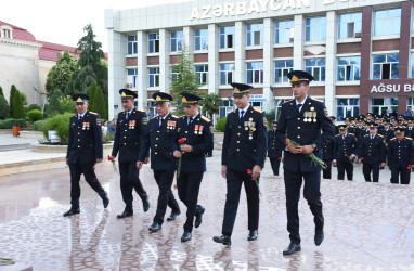 Ağsu rayonunda 02 iyul – Azərbaycan Polisi gününün qeyd olunması ilə əlaqədar yığıncaq keçirilib