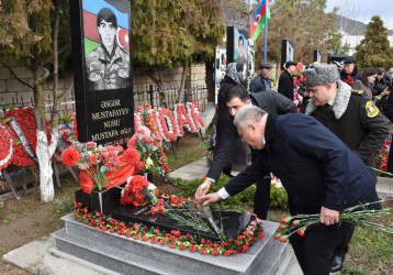 Ağsu rayonunda 20 Yanvar - Ümumxalq hüzn gününün 35-ci ildönümü ilə əlaqədar şəhidlərin xatirəsi anılıb